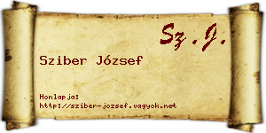 Sziber József névjegykártya