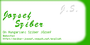 jozsef sziber business card