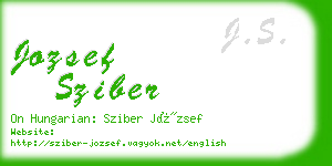 jozsef sziber business card